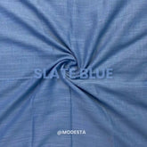 Turkish Lawn Hijab - Slate Blue